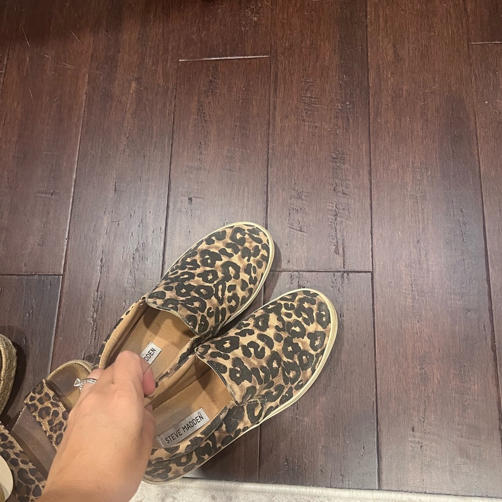 Steve Madden Animal Print Slip-On Sneakers